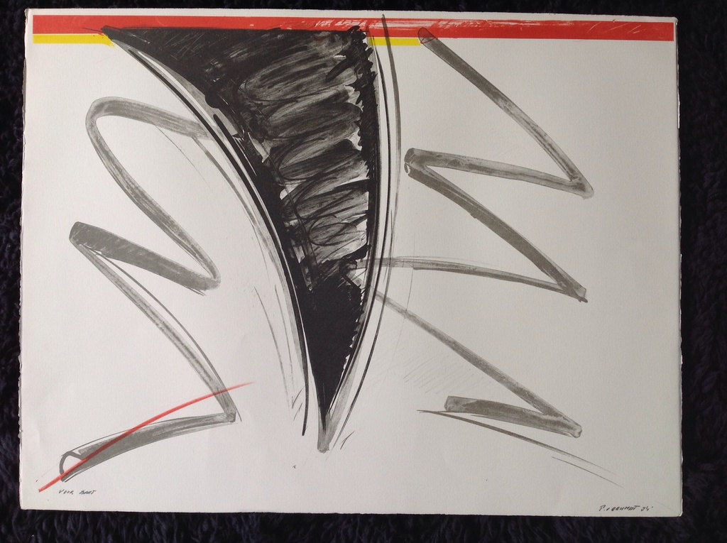 Peter van Drumpt: 4 gesigneerde litho 's : Landinwaarts kopen? Bied vanaf 300!