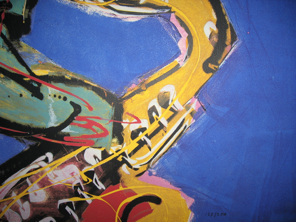 Herman Brood: De saxofonist - zeefdruk - opl. 250 ex. kopen? Bied vanaf 179!