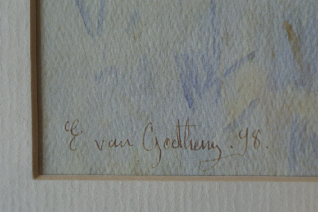 Edward v.Goethem 5 Aquarellen in klassiek passe-partout -SUMMER TIME-Lithografie kopen? Bied vanaf 75!