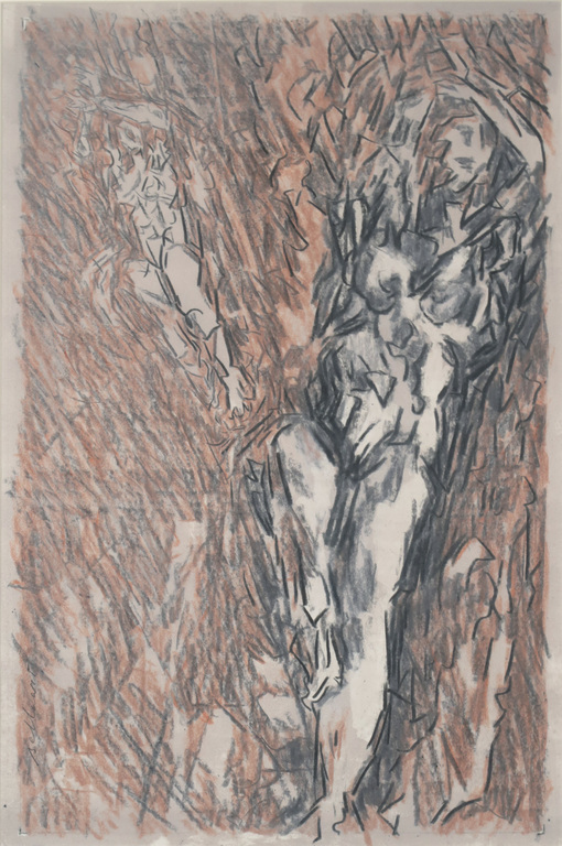 Gerard Bellaart: Krijttekening, Study for a suspender figure no.1 - Ingelijst kopen? Bied vanaf 50!