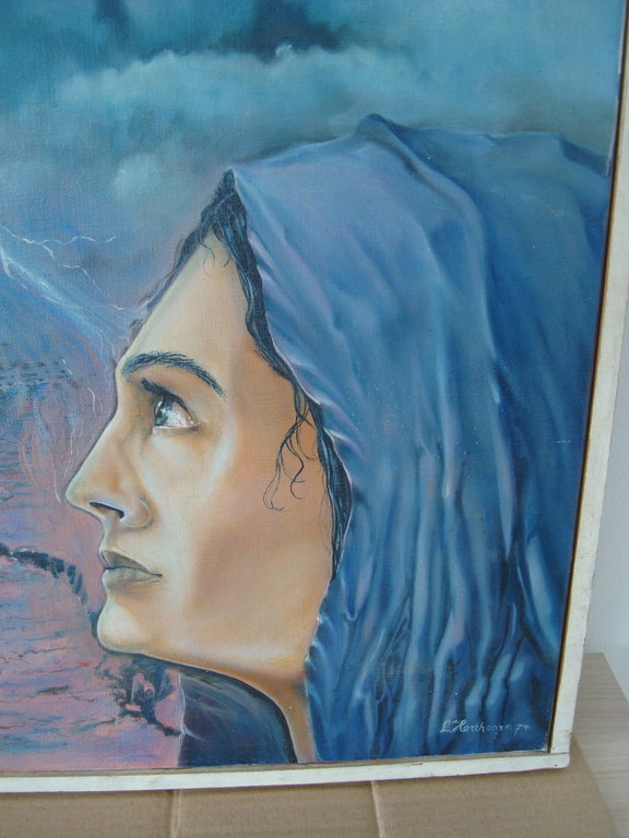 L. Harthoorn. Olieverf op doek,handgesigneerd R.O. + jaartal 74 kopen? Bied vanaf 35!