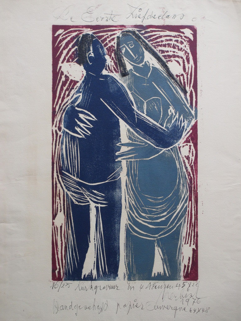 Onbekend, Herbial?, De Eerste Liefdedans, Kurkgravure kopen? Bied vanaf 1!