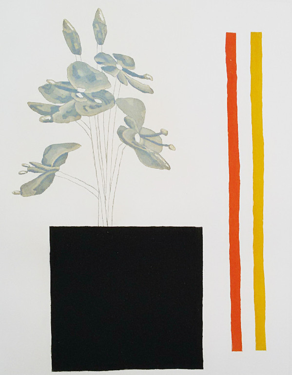 Harrie Gerritz - Compositie met bloemen, ets (ingelijst) verkocht voor € 45!