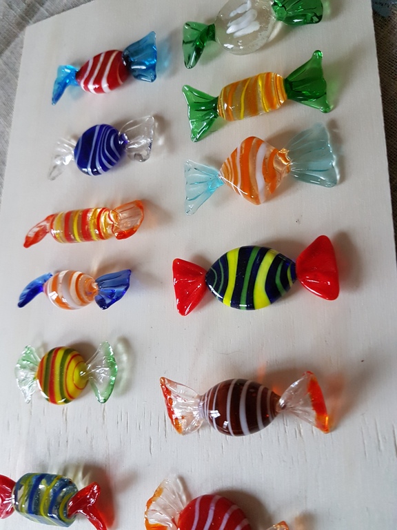 Lot van 12 snoep in Murano glas kopen? Bied vanaf 10!