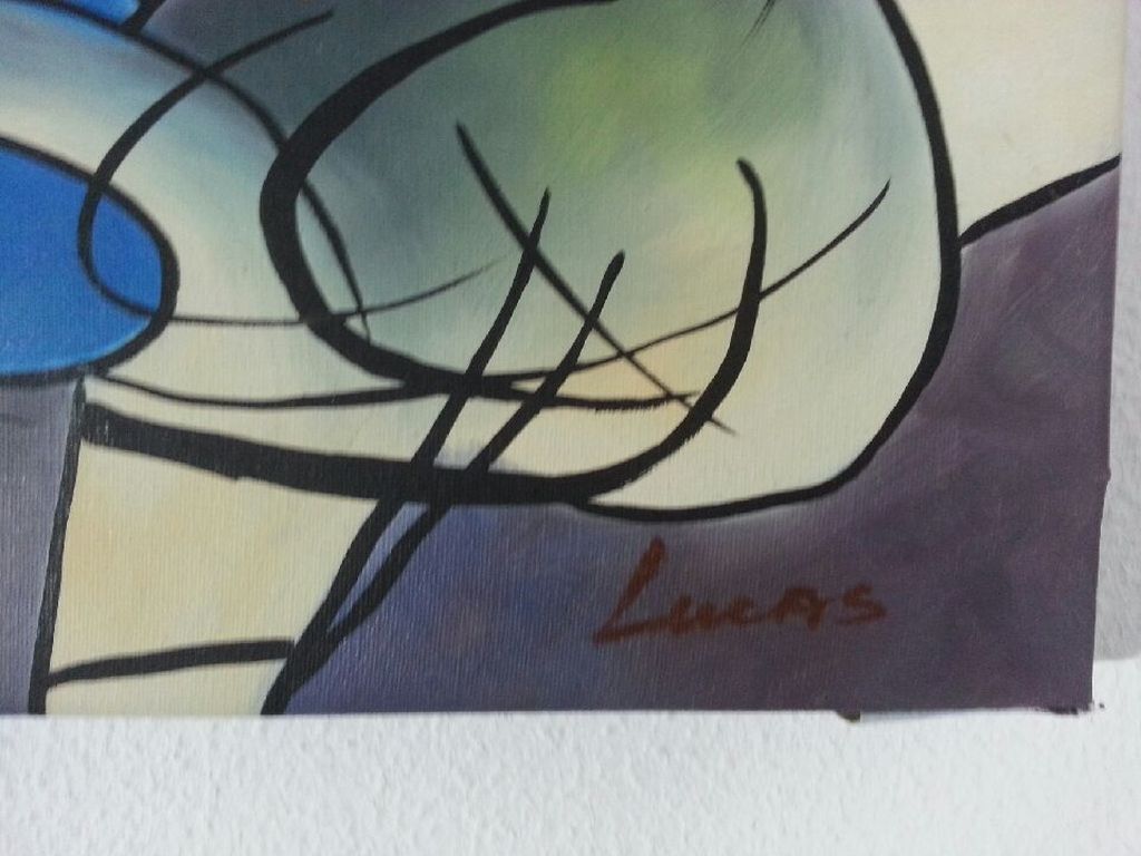 Olieverf op doek van Lucas. 90 x 60. kopen? Bied vanaf 1!