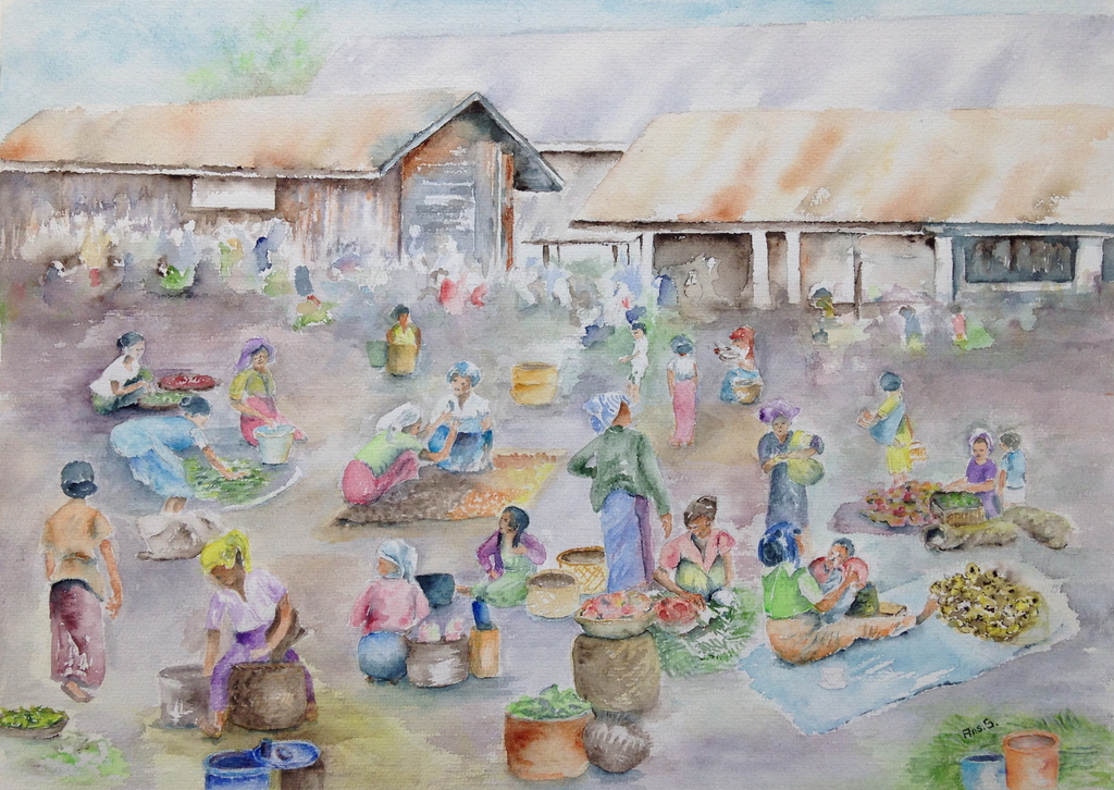 Ans Sluyter, Aquarel op dik papier.  kopen? Bied vanaf 1!
