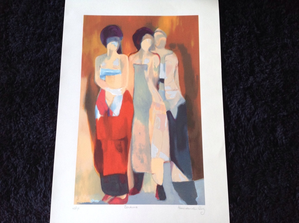 Hans van den Berg; zeefdruk: titel Bordeaux kopen? Bied vanaf 50!