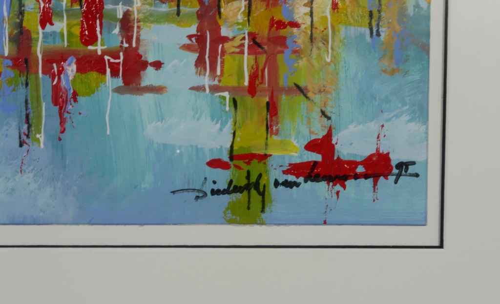 Diederik van Leeuwen: Acryl op papier, Zonder titel - Ingelijst kaufen? Bieten Sie von 35!