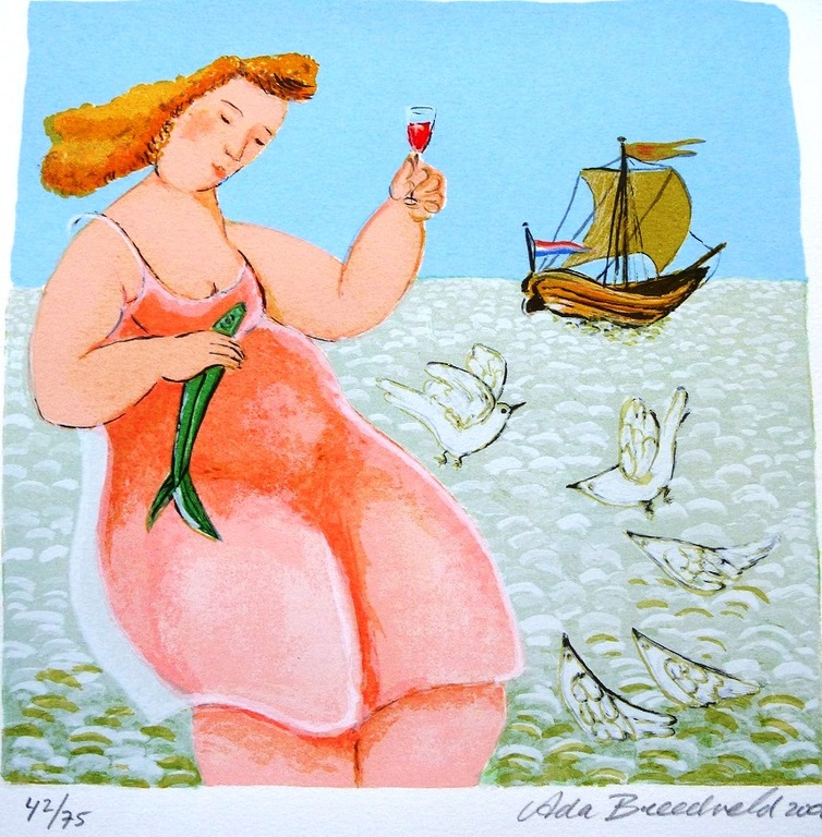 Ada Breedveld, zeefdruk, handgesigneerd en genummerd verkocht voor € 75!