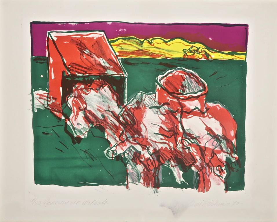 Jan Sierhuis: Litho, Zonder titel verkocht voor € 35!