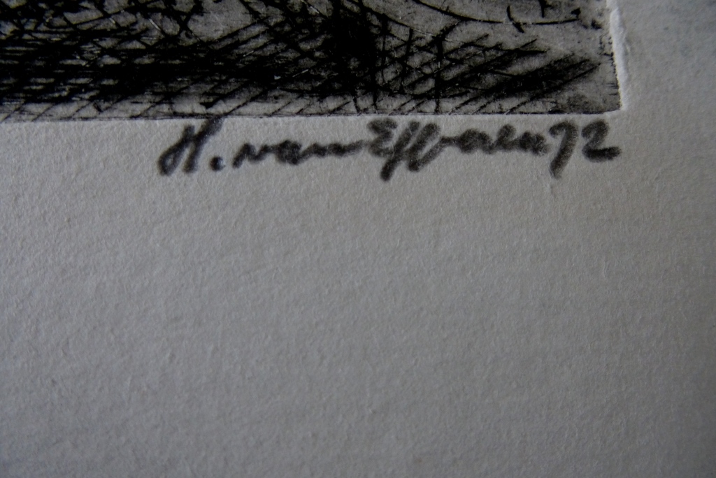 H. van Elferen, ets: Tours, handgesigneerd, 1972 kopen? Bied vanaf 1!