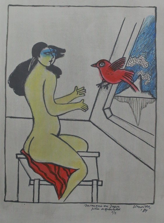 Corneille: Handgekleurde litho (uniek), Memoire de Japon kopen? Bied vanaf 950!