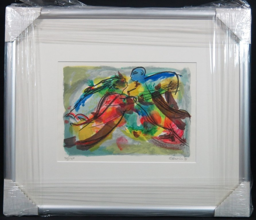 Erwin de Vries: Litho, Zonder titel - Ingelijst kopen? Bied vanaf 30!