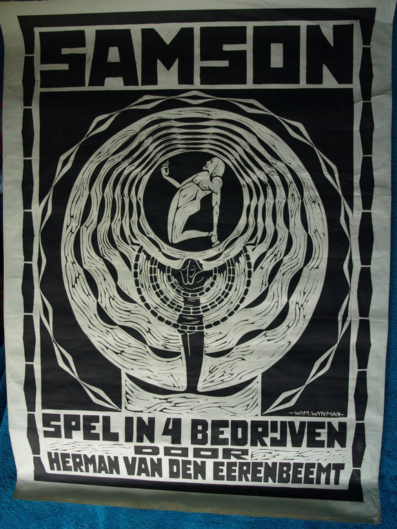 Wim Wijnman: Zeefdruk - Samson - Art Deco - 1920 kopen? Bied vanaf 35!