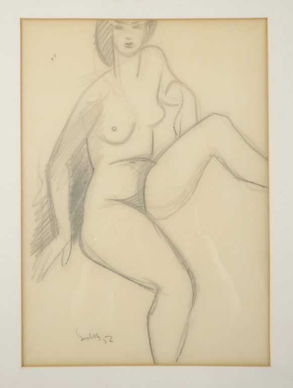 Siep van den Berg: Tekening, Naakt - Ingelijst kopen? Bied vanaf 200!