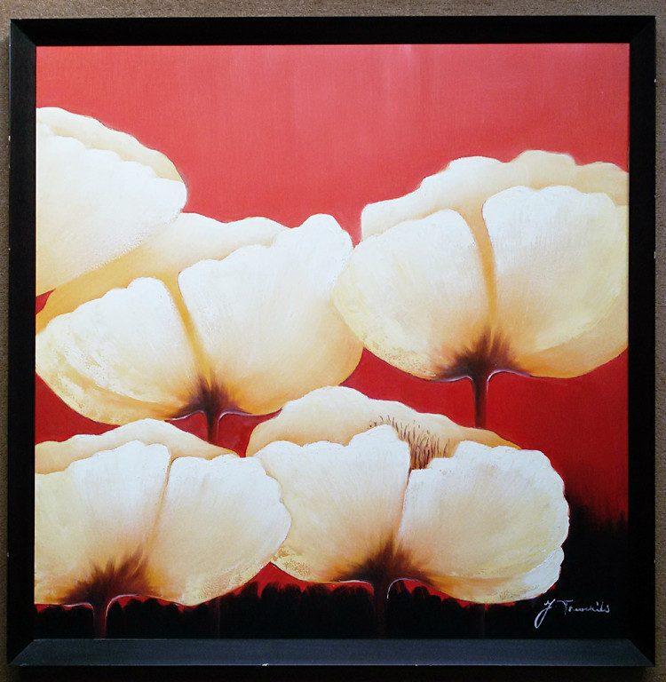 Bloemen, acrylverf op doek (ingelijst, groot) kopen? Bied vanaf 1!