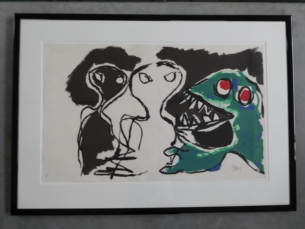 Karel Appel, Litho "A Beast Drawn Man", 1961, 14/75 kopen? Bied vanaf 950!