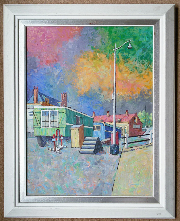 Cornelis Witters - Werk in Rotterdam, olieverf op board (ingelijst) kopen? Bied vanaf 1!