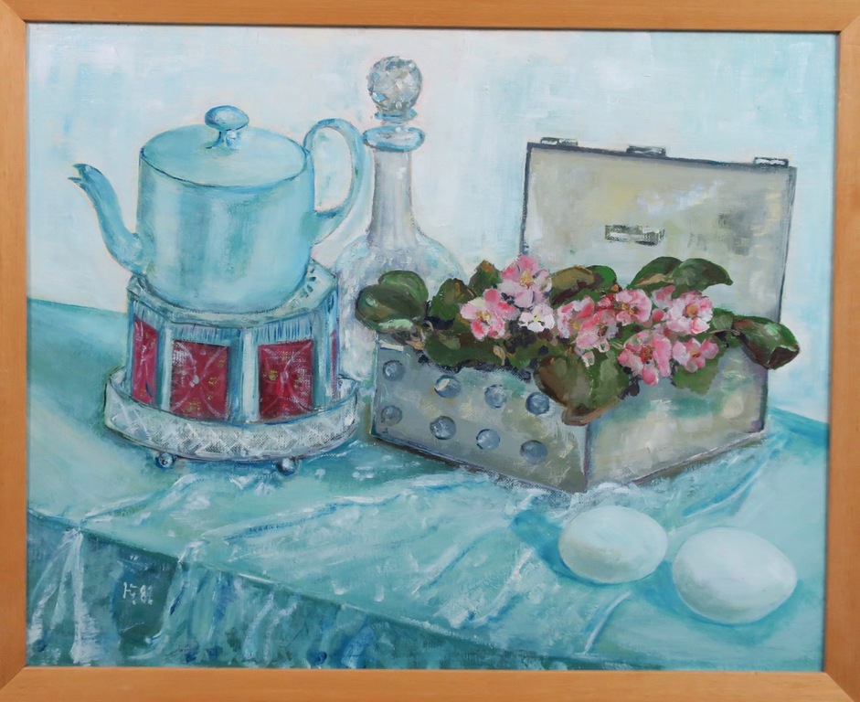 Herman Lievers: Olieverf op board, Het Theelichtje - Ingelijst kopen? Bied vanaf 1!