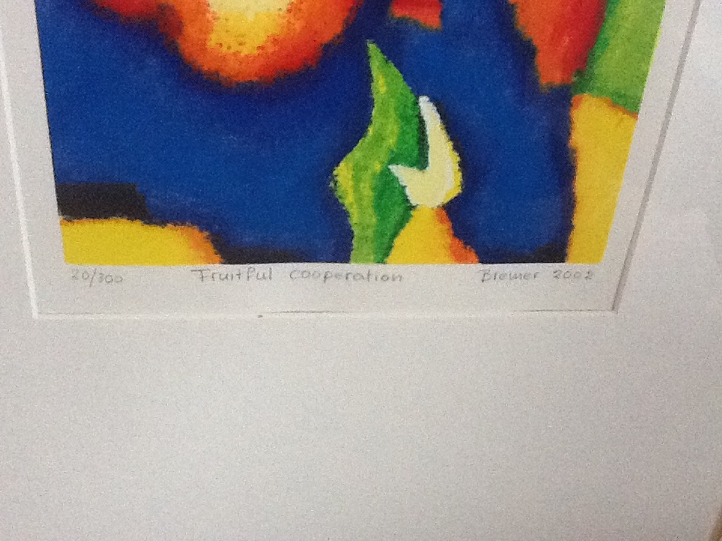 Saskia Bremer : Handgesigneerde Kleurenlitho ' Fruitful cooperation ' kopen? Bied vanaf 20!