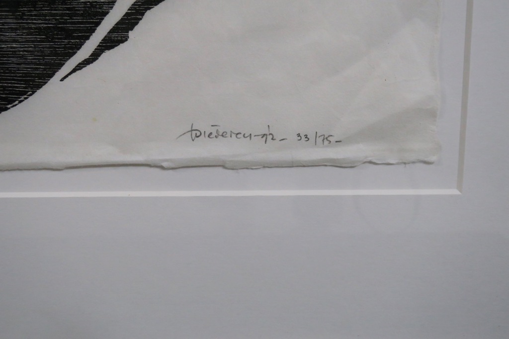 Jef Diederen: Houtsnede, Het lot van Murs - Ingelijst kopen? Bied vanaf 50!