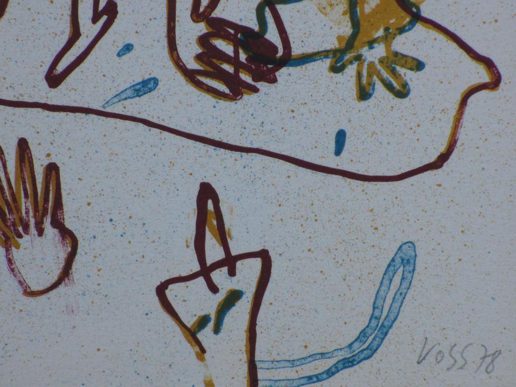 Jan Vos, Sans titre, Kleurenlitho kopen? Bied vanaf 60!