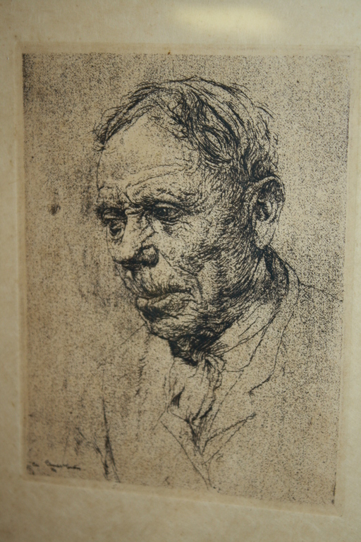 Charles Martens 1865 -1919 ETS PORTRET MAN BELGIE kopen? Bied vanaf 20!
