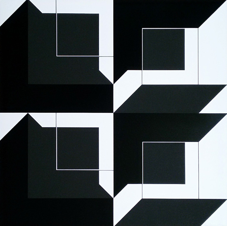 Imre Kocsis - Geometrisch abstract, zeefdruk kopen? Bied vanaf 75!