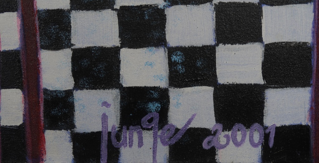 Margit Junge: Acryl op doek, Me and my spoons (Groot) kopen? Bied vanaf 100!