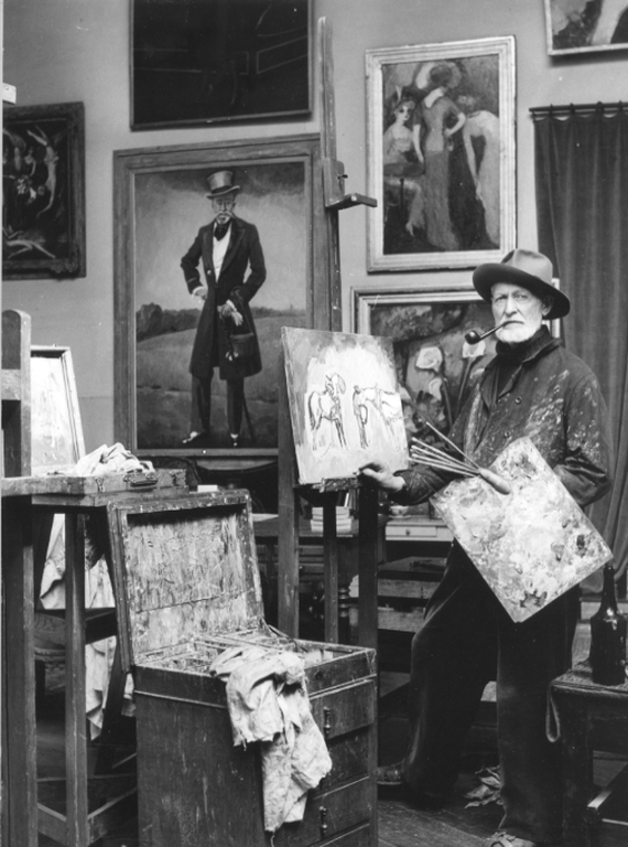 Jo Bokma, Portret Kees van Dongen in Parijs, ca. 1949  verkocht voor € 100!