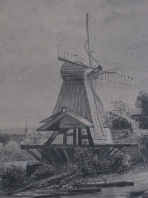 Hobbe Smith (1862-1942) oostind inkttekening "molen de Eenhoorn bij Haarlem"  kopen? Bied vanaf 1!