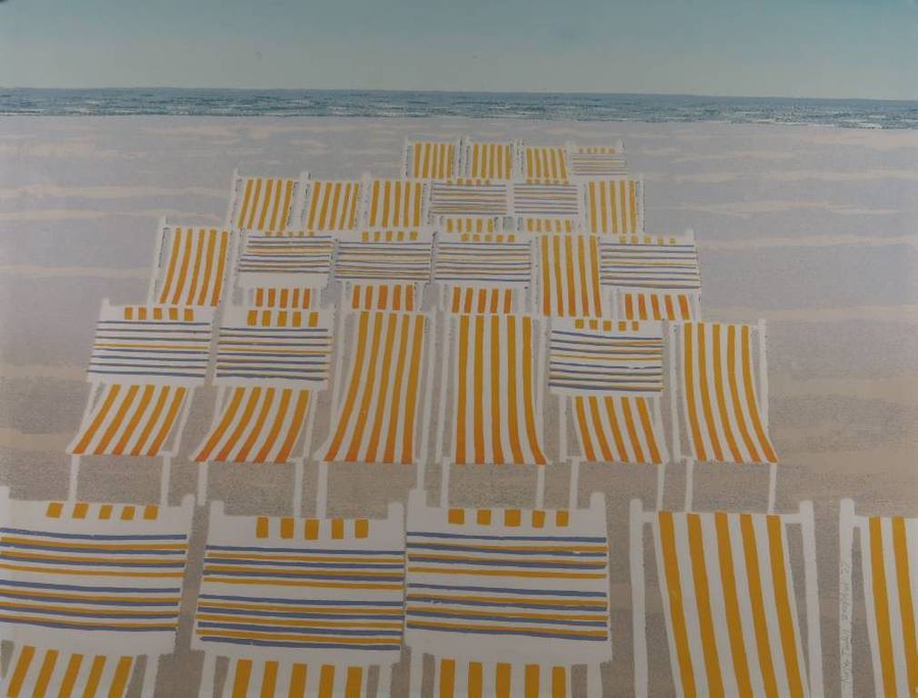 Jurjen Fontein: Zeefdruk, Strandstoeltjes kopen? Bied vanaf 20!