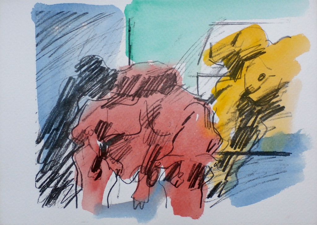 Jan Sierhuis - handingekleurde litho - 1974 verkocht voor € 45!