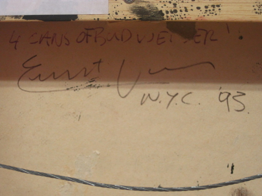 Ernst Voss (1959-) olieverf "4 cans of Budweiser" 1993 New York USA gesigneerd  kopen? Bied vanaf 1!