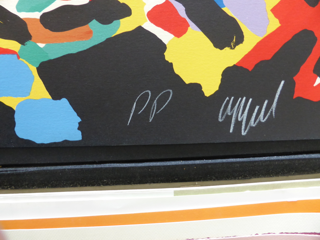 Heel mooie litho/zeefdruk    beest streepjesperiode kopen? Bied vanaf 495!