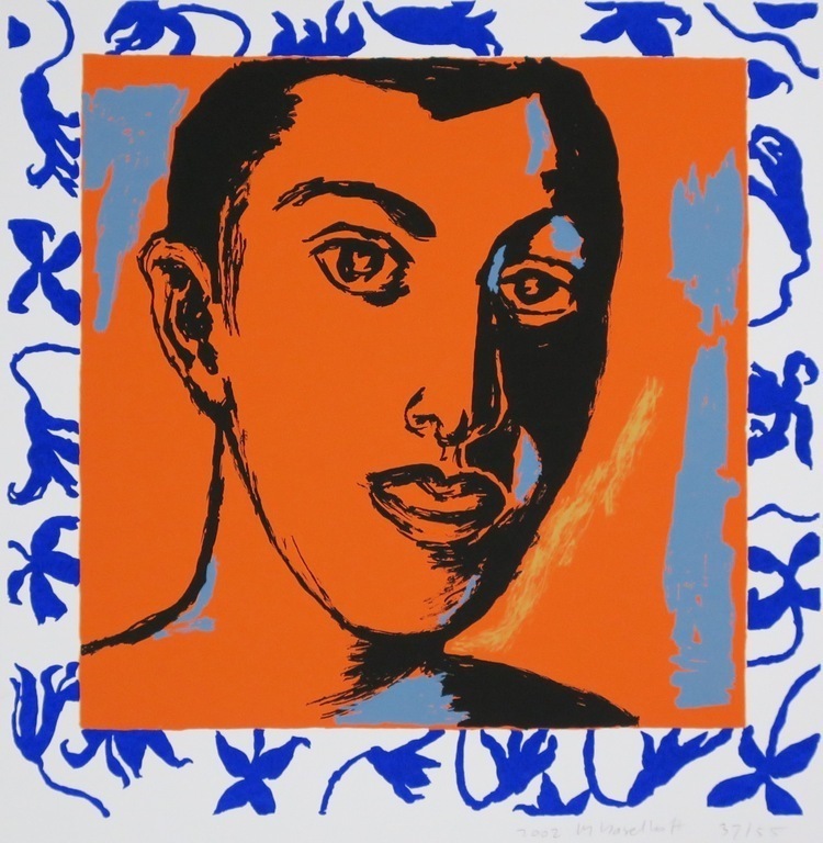 Marianne Haselhoff: Zeefdruk, Z.T. (oranje hoofd) kopen? Bied vanaf 1!