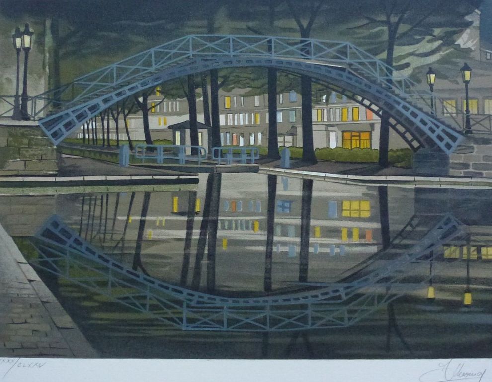 Jean Luc LECOINDRE. -Le Pont Fer- Prachtig werk. Handgesigneerd/Genummerd. 2014. verkocht voor € 67!