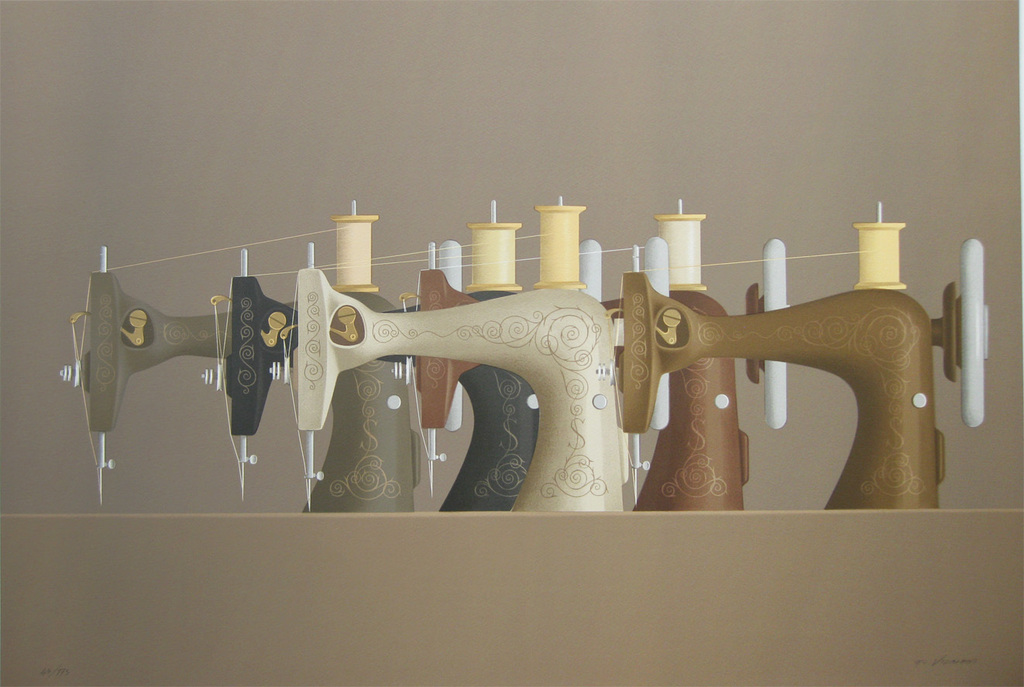 Frédéric Vidalens - " Masche à coudre " - Kleuren litho - Handgesigneerd kopen? Bied vanaf 62!