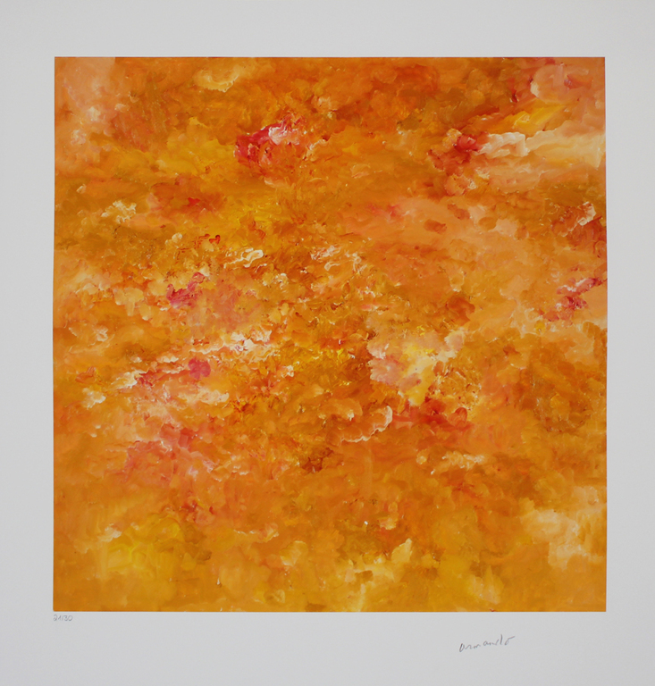 ARMANDO -Landschaft - Glicee op katoenpapier. Handgesigneerd. 2016. Oplage 30! verkocht voor € 159!