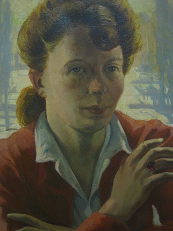 Toon Pluijmers 1944 olieverf "vrouw voor raam Hemonystraat Amsterdam"  kopen? Bied vanaf 1!