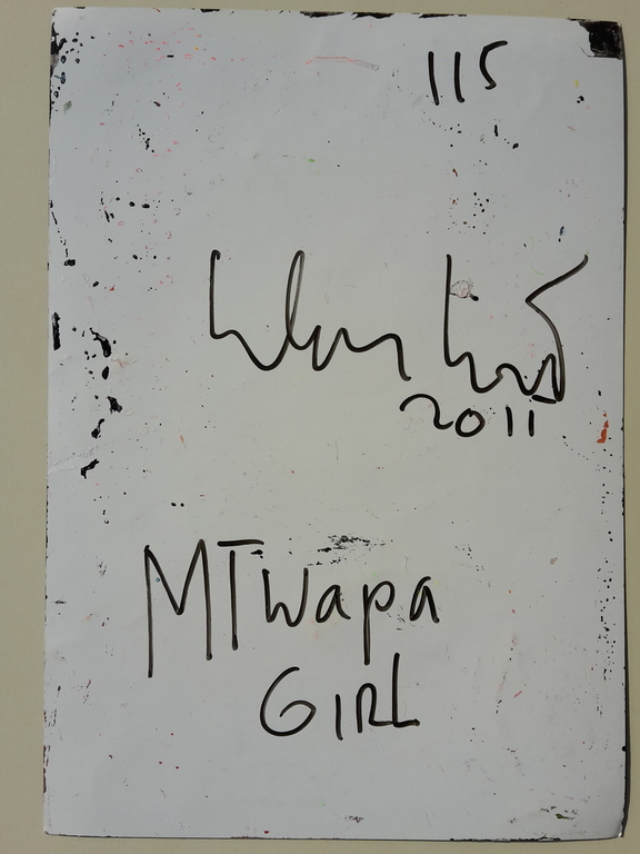 Peter Klashorst - Mtwapa girl - gemengde techniek op papier - gesigneerd kopen? Bied vanaf 135!