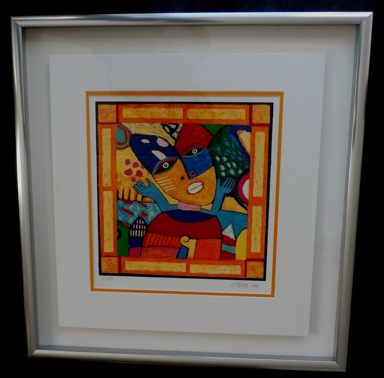 Clemens Briels - ingelijste zeefdruk - 2000 kopen? Bied vanaf 100!