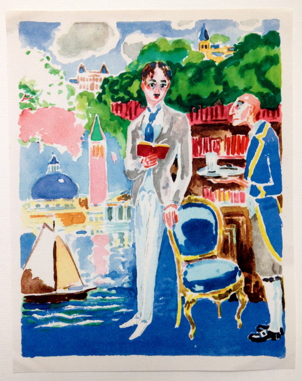 Kees van Dongen.  Originele illustratie uit 1947.  Incl Certificaat verkocht voor € 41!
