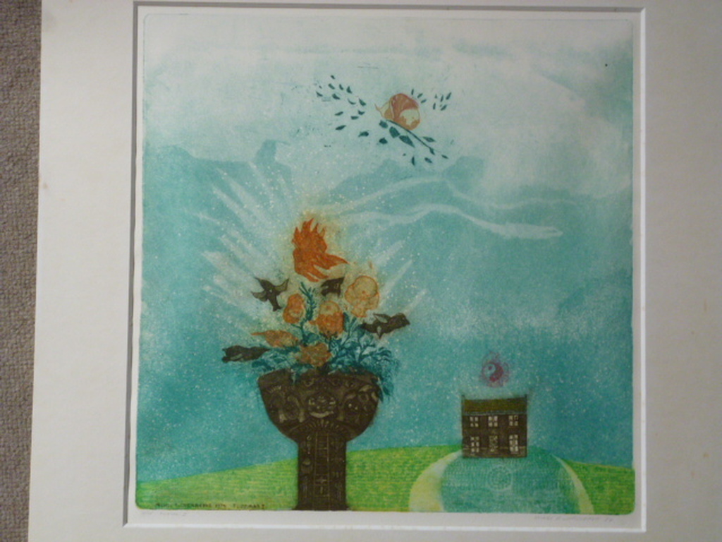 Michel F. van Overbeeke - kleurenets - Tuinvaas I verkocht voor € 60!