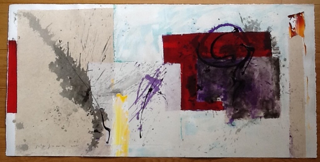 Peter Schenk, zeefdruk met collage en verf (unica) gesigneerd oplage AP 1/30 kopen? Bied vanaf 85!