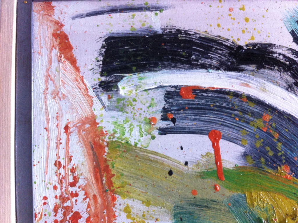 John Foppen - Fire works........ - oliev./paneel-gesigneerd  kopen? Bied vanaf 1!