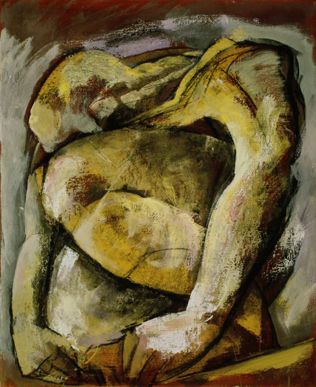 Erich Smodics. -Kniedenker und Selbsteinkreiser- Handgesigneerde Giclee. 2016 verkocht voor € 79!