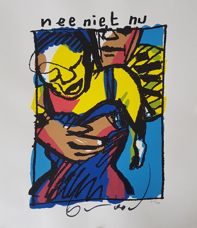 Herman Brood - Nee Niet Nu - gesigneerde zeefdruk op papier - 300 ex. kopen? Bied vanaf 150!