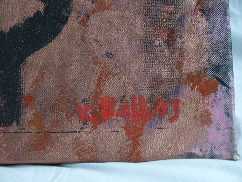 Jurriaan van Hall :  Acrylverf en monoprint – Zelfportret? – gesigneerd - 2003 kopen? Bied vanaf 1!