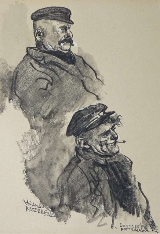 Herman Moerkerk: Tekening, Boompjes Rotterdam kopen? Bied vanaf 50!